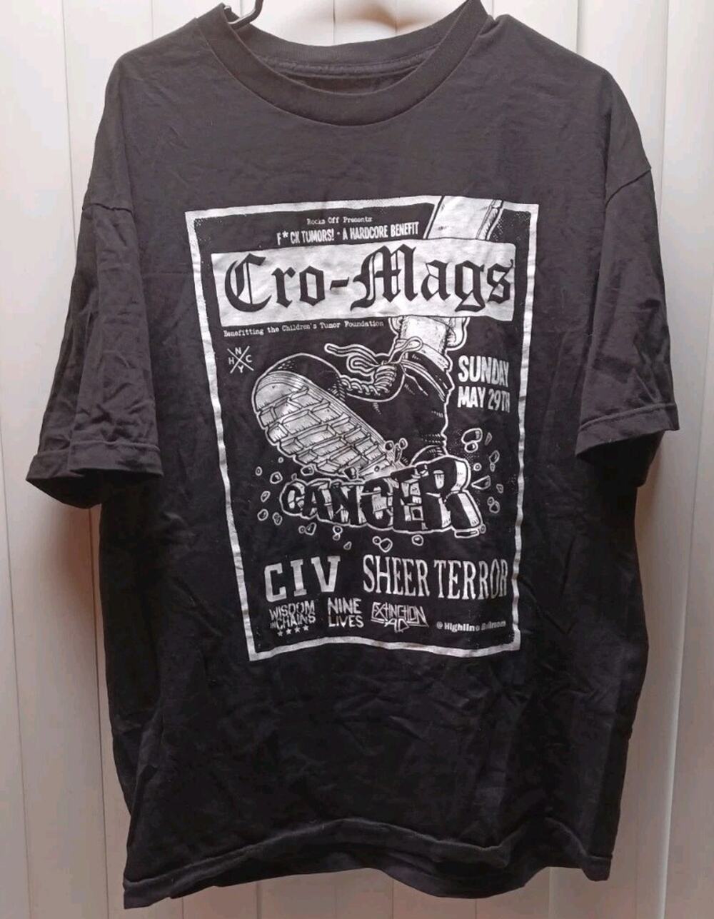 Cro Mags Hardcore Benifit thrash hardcore usa shirt rare